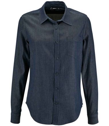 SOL'S Ladies Barry Long Sleeve Denim Shirt