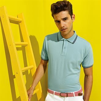 Men's classic fit tipped polo