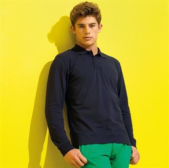 Men's classic fit long sleeved polo