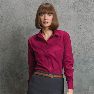 Women's poplin shirt long sleeve