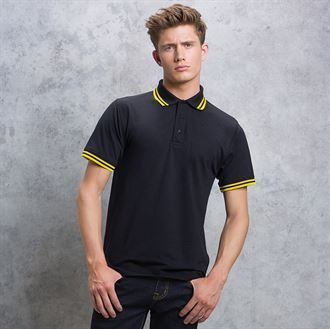 Tipped collar polo