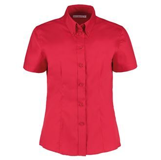 Women's corporate Oxford blouse short sleeved