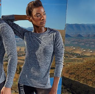Women's seamless '3D fit' multi-sport performance long sleeve top