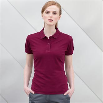 Women's micro-fine piqué polo shirt