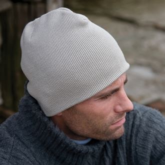 Pull-on soft-feel acrylic hat