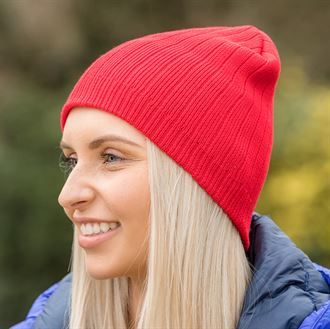 Double-knit cotton beanie hat