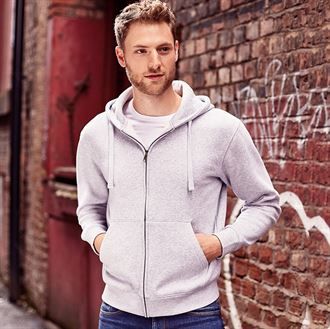 Authentic zipped hooded sweat
