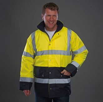 Hi-vis two-tone motorway jacket (HVP302)