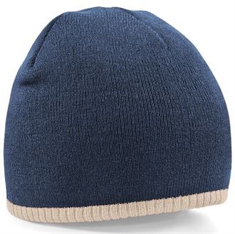 Two-tone pull on beanie