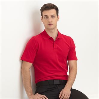 Stretch piqué polo shirt