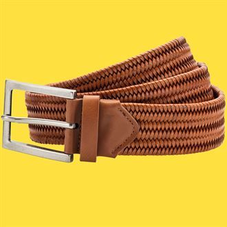Leather braid belt