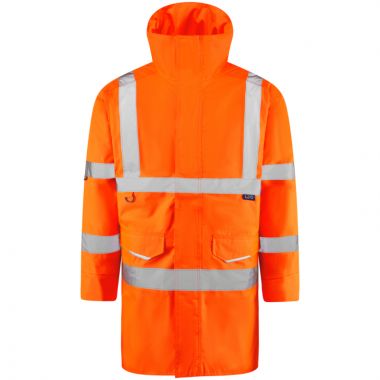 A01-O Tawstock Hi Vis Anorak Orange Railway