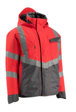 15535231 Hi Vis Jacket Hastings Hi Vis Red / Dark Anthracite