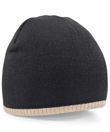 Two-tone pull on beanie