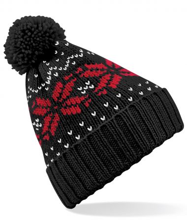 Fair Isle snowstar beanie