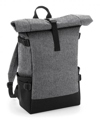 Block roll-top backpack