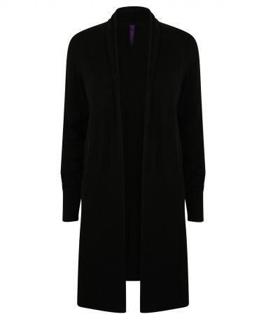 Women's longline open cardigan