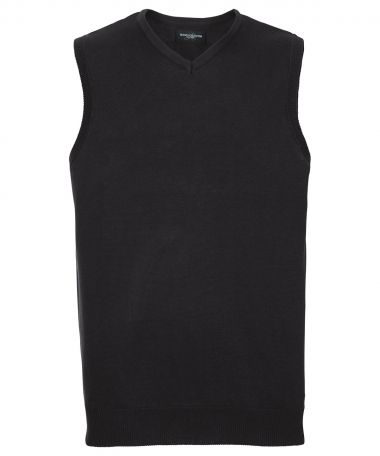 V-neck sleeveless knitted sweater