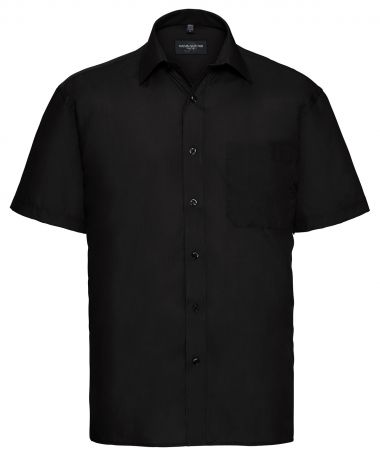 Short sleeve polycotton easycare poplin shirt