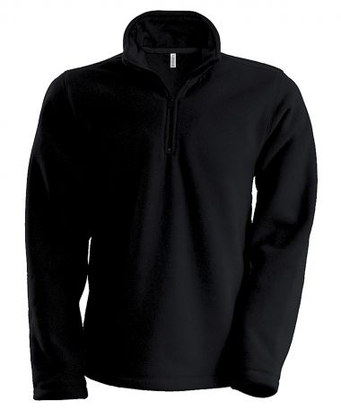 Enzo zip-neck microfleece top