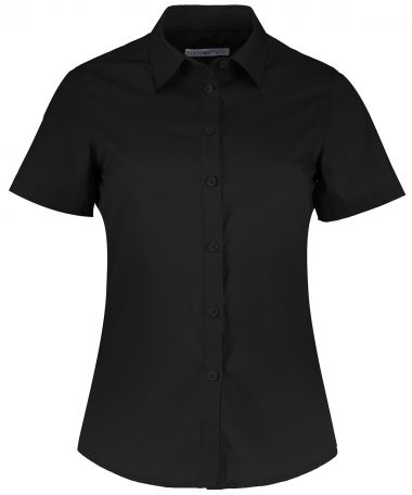 Women's poplin shirt short sleeve