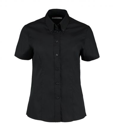 Women's corporate Oxford blouse short sleeved