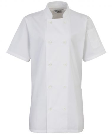 Women's short sleeve chef's jacket