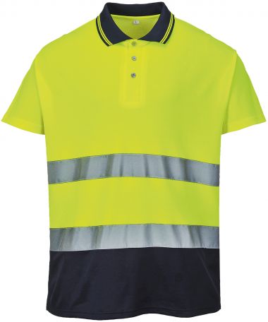 Hi-vis two-tone cotton comfort polo shirt (S174)