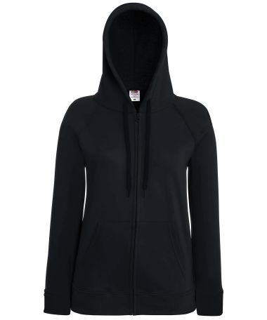 Lady-fit lightweight hooded sweatshirt jacket