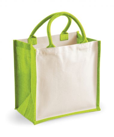 Printers' midi jute tote