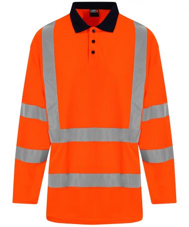 High visibility long sleeve polo