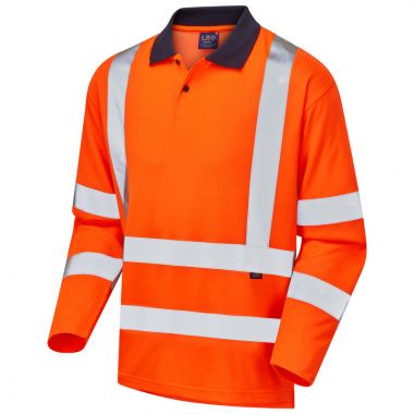 Swimbridge ISO 20471 Class 3 Comfort EcoViz®PB Sleeved Polo Shirt Orange