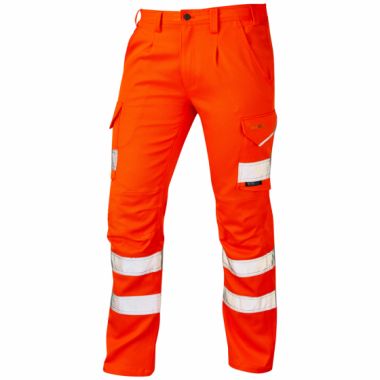 Stretch Hi Viz Cargo Trouser  ISO 20471 Class 1 EcoViz Poly/Cotton Kingford Orange Railway or Yellow CT04