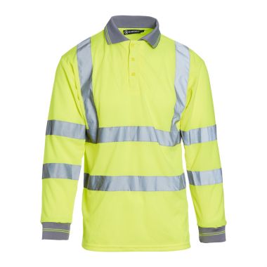 Blackrock Hi-Vis Orange Long Sleeve Polo Shirt