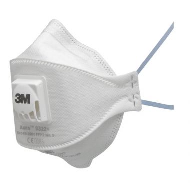 3M FFP2 Aura 9322+ Flat-Fold Particulate Respirator pack of 5