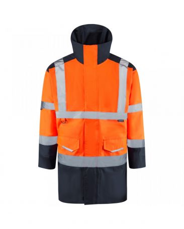 A01-O/NV Tawstock Hi Vis Jacket Orange / Navy