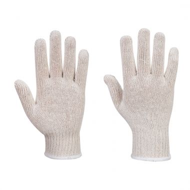 String Knit Liner Glove (300 Pairs) - White - M