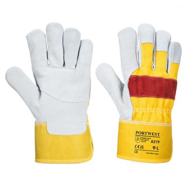 Classic Chrome Rigger Glove - Yellow/Red - XL