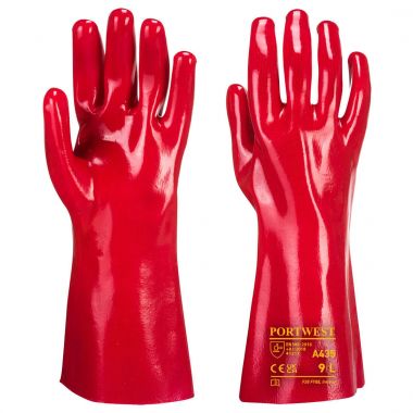 Grip 12 PVC Gauntlet 35cm - Red - XL