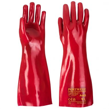 Grip 12 PVC Gauntlet 45cm - Red - XL