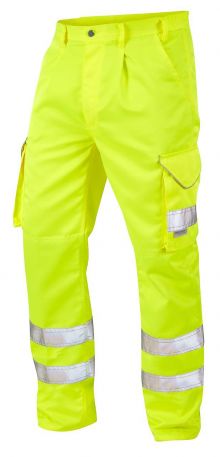 CT01-Y Hi Vis Bideford Cargo Trousers Yellow