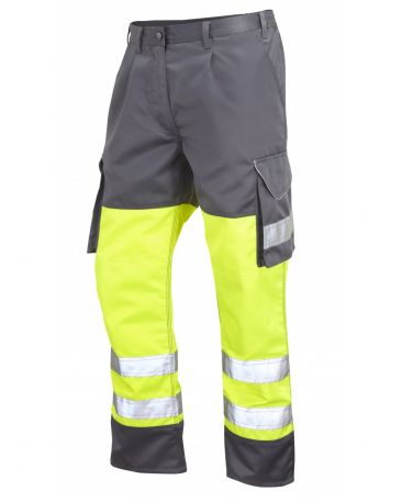 CT01-O Hi Vis Bideford Cargo Trousers Orange/ Navy Yellow/Grey