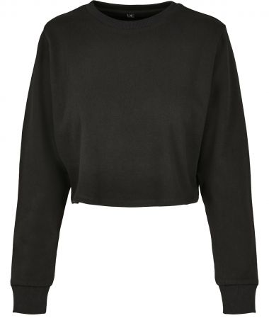 Womens terry cropped crew