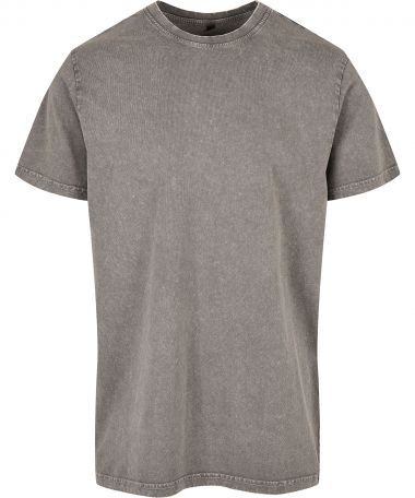 Acid washed round neck tee