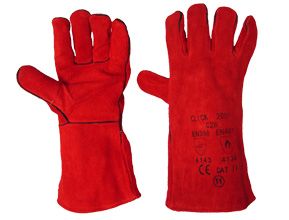 Red Welders Gauntlet-One Size