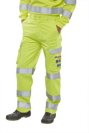 HIVIS YELLOW TROUSERS 
