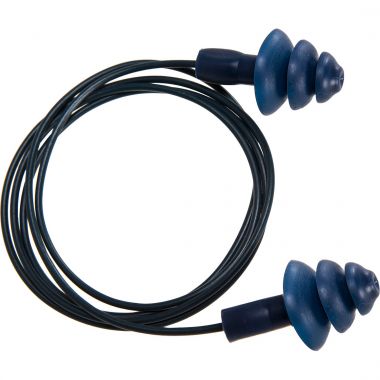 Detectable TPR Corded Ear Plugs (50 pairs) - Blue -
