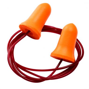 Bell Comfort PU Foam Ear Plugs Corded (200 Pairs) - Orange -