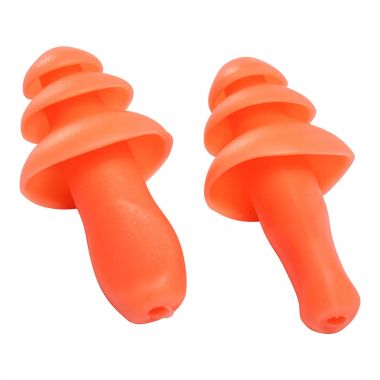 Reusable TPR Ear Plugs (50 Pairs) - Orange -