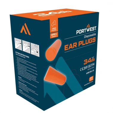 Ear Plug Dispenser Refill Pack (500 pairs)  - Orange -